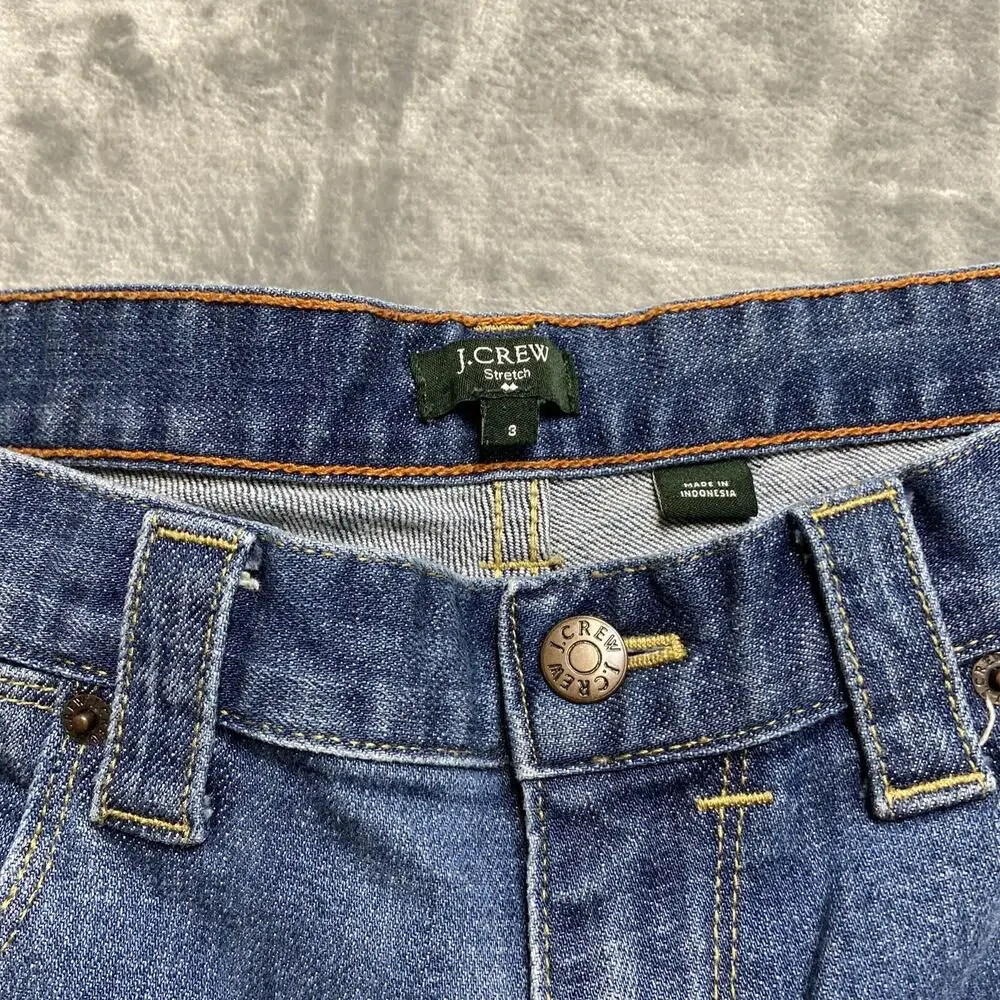 JCrew Cuffed Denim Jeans Women’s‎ Size 3 Blue Denim